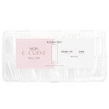 Kiara Sky Square Nail Tips (NON C-CURVE) XXL 500 Pcs Boxed - Clear