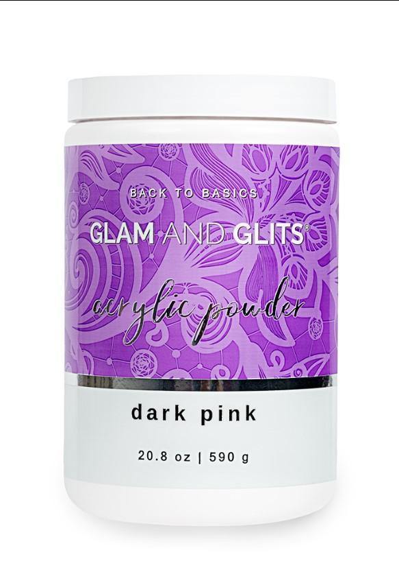 Glam and Glits Back to Basics Acrylic Powder - Dark Pink 20.8oz/590g B2BDP20 