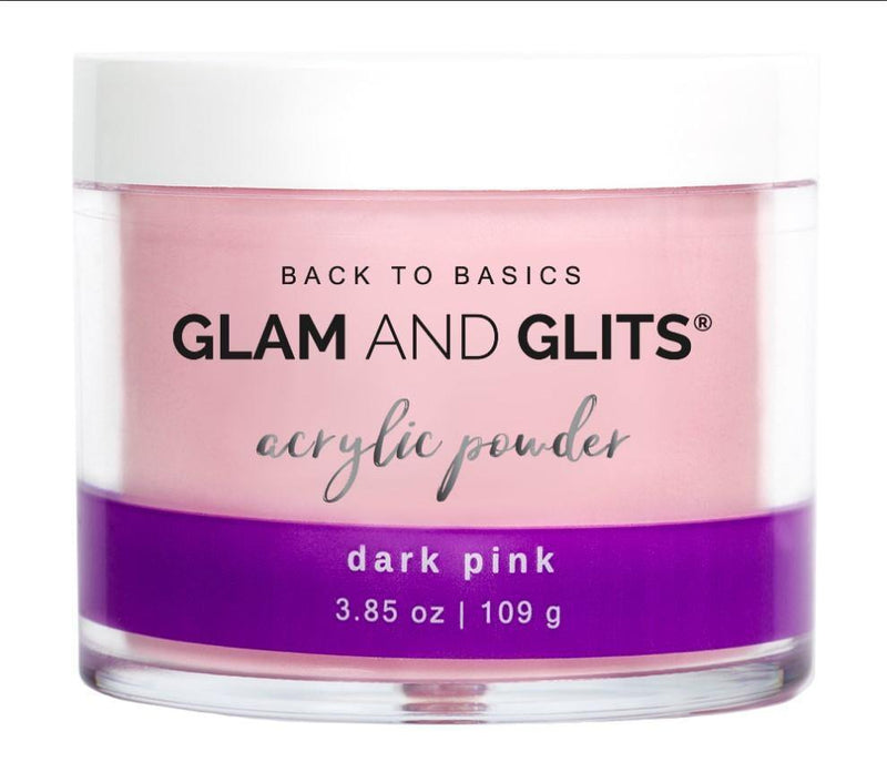 Glam and Glits Back to Basics Acrylic Powder - Dark Pink 3.85oz/109g B2BDP38 