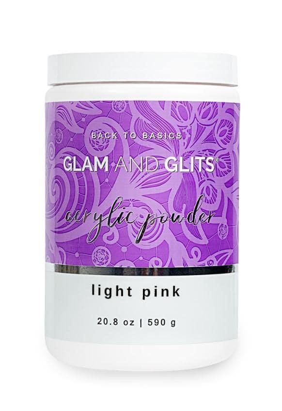 Glam and Glits Back to Basics Acrylic Powder - Light Pink 20.8oz/590g B2BLP20 