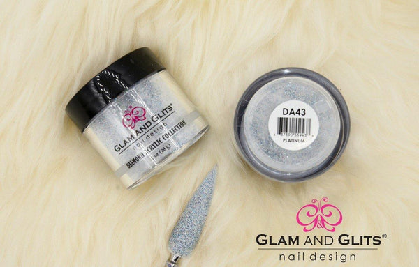 Glam and Glits Diamond Acrylic Nail Color Powder - DAC43 PLATINUM DAC43 