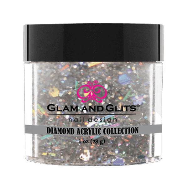 Glam and Glits Diamond Acrylic Nail Color Powder - DAC67 STERLING SILVER DAC67 