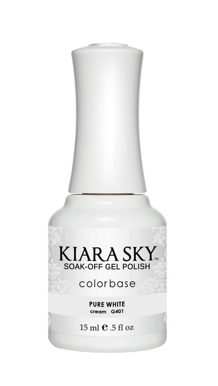Kiara Sky Gel Nail Polish - G401 PURE WHITE G401 