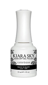 Kiara Sky Gel Nail Polish - G435 BLACK TO BLACK G435 