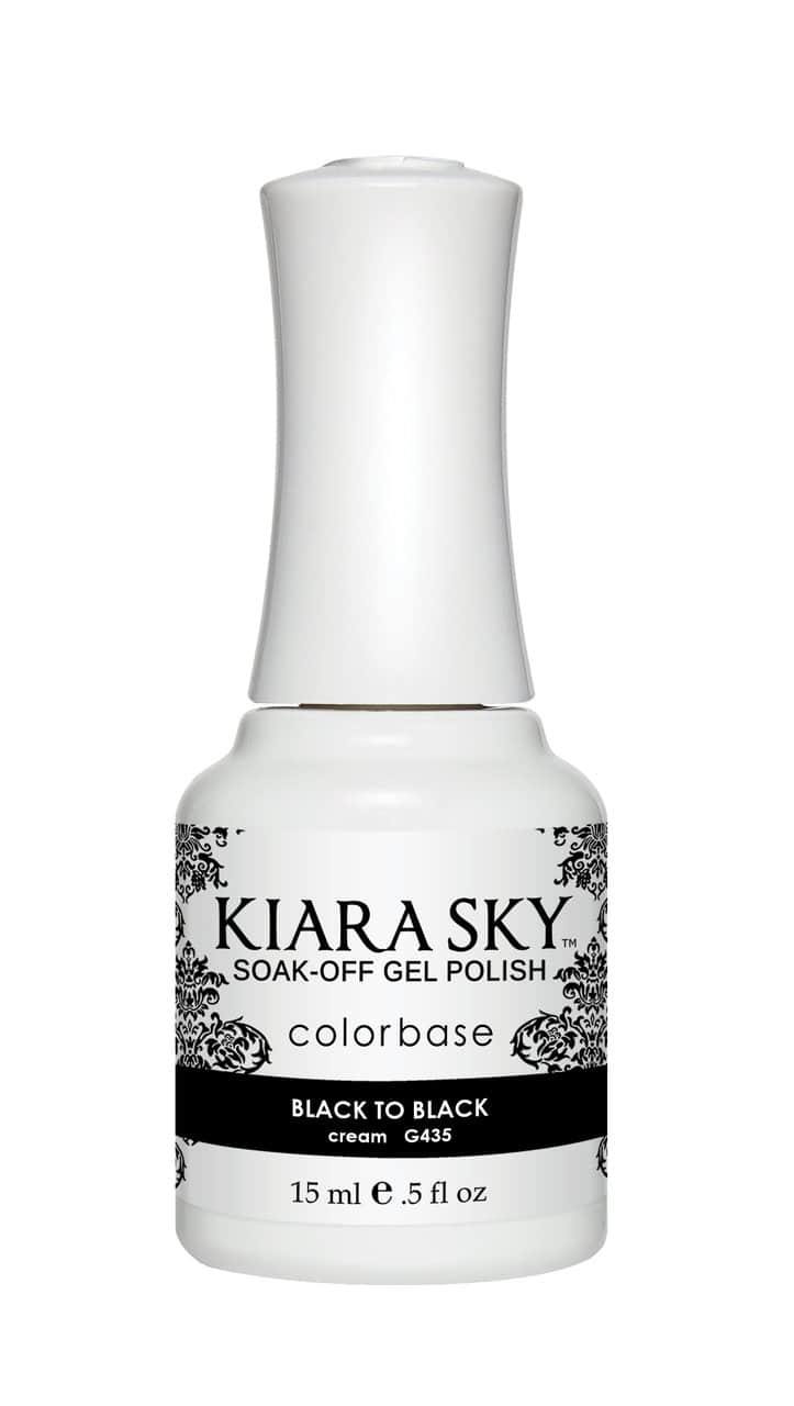 Kiara Sky Gel Nail Polish - G435 BLACK TO BLACK G435 