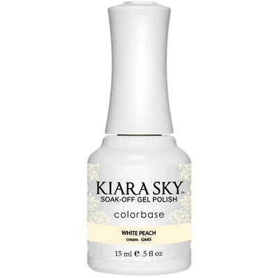 Kiara Sky Gel Nail Polish - G645 WHITE PEACH