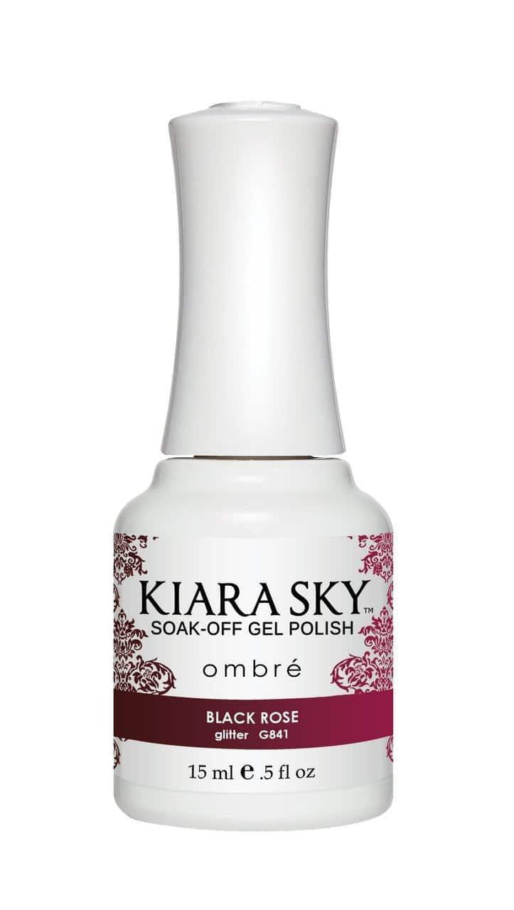 Kiara Sky Gel Nail Polish - G841 BLACK ROSE G841 