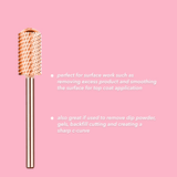 Kiara Sky Nail Drill Bit - Large Smooth Top Coarse Bit (Rose Gold) BIT18RG 