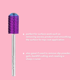 Kiara Sky Nail Drill Bit - Large Smooth Top Coarse (Purple) BIT18PU 