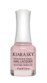 Kiara Sky Nail Lacquer - N496 PINKING OF SPARKLE N496 