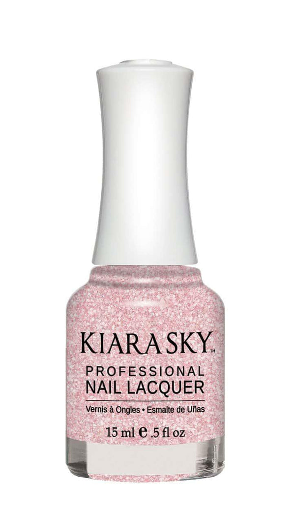 Kiara Sky Nail Lacquer - N496 PINKING OF SPARKLE N496 
